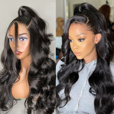 Number 4 : Eymn hair 13x4 lace front wig body wave 200% free shipping fee