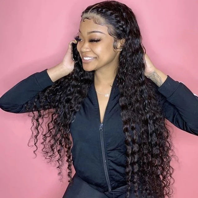 Number 2: Eymn hair 13x4 lace front wig curly hair 200% free shipping fee