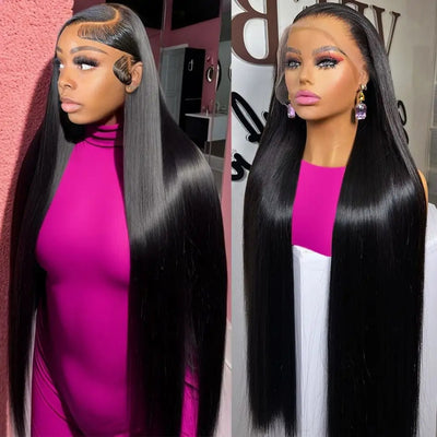 Number 5: Eymn hair long inch straight 13x4 lace front wig 300%