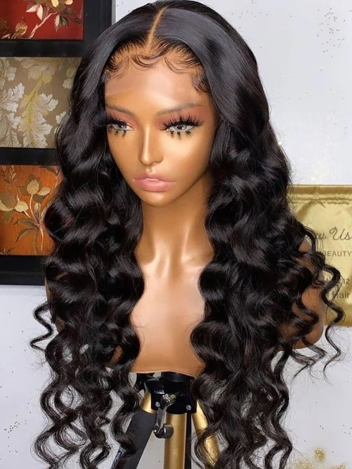 Number 44 : Eymn hair loose curly human hair 5x5HD gluless wig pre cut lace 180%