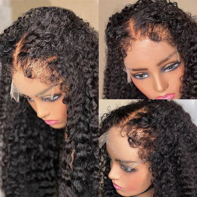 Number 7: Eymn hair 4x4HD gluless wig 4C hairling edges human hair wigs 200%