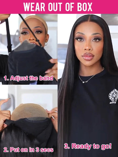 Number 21 : Eymn human hair straight 13x4HD full front lace wig 200%