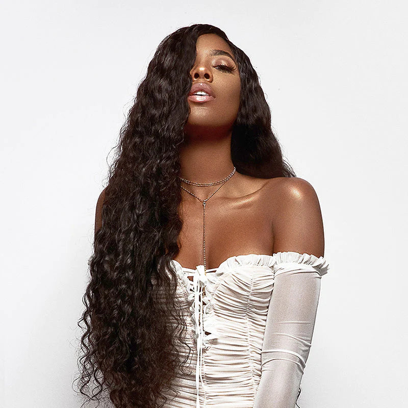 Number 2: Eymn hair 13x4/5x5HD lace front wig water wave hair 250%