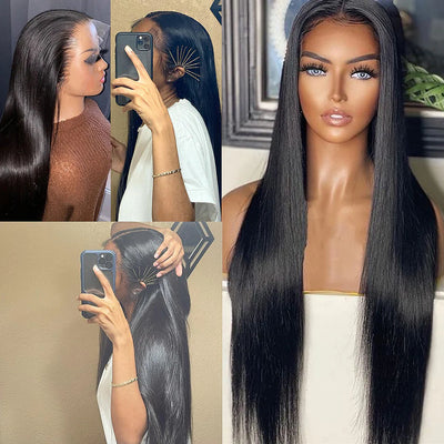 Number 3 : Eymn hair 13x4 lace front wig straight 200% free shipping fee